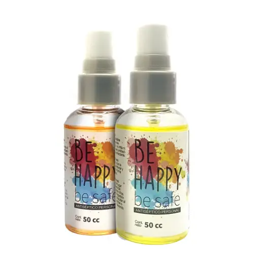[6262] PVD-17-1-AROMA-MANGO-ANTISEPTICO-ALCOHOL70*50CC -V-BE HAPPY